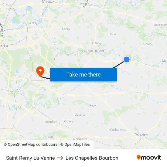 Saint-Remy-La-Vanne to Les Chapelles-Bourbon map