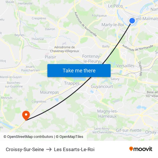 Croissy-Sur-Seine to Les Essarts-Le-Roi map