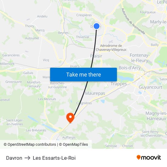 Davron to Les Essarts-Le-Roi map