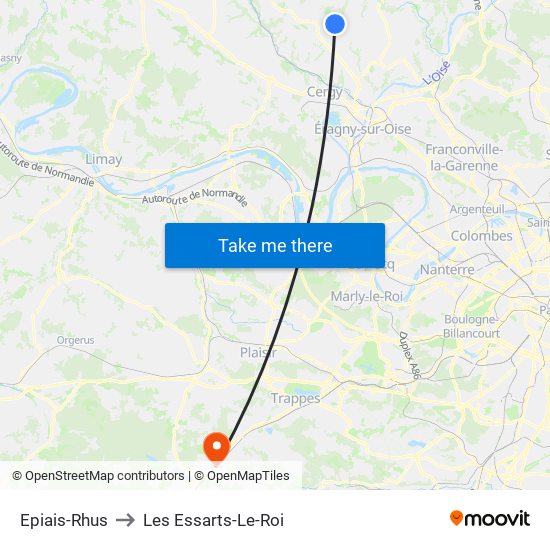 Epiais-Rhus to Les Essarts-Le-Roi map