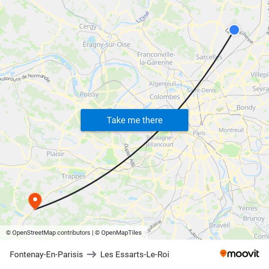 Fontenay-En-Parisis to Les Essarts-Le-Roi map