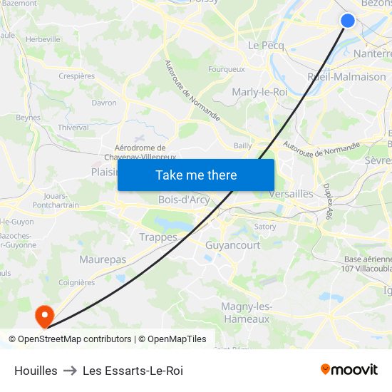 Houilles to Les Essarts-Le-Roi map