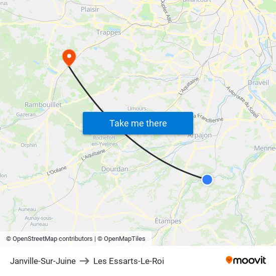 Janville-Sur-Juine to Les Essarts-Le-Roi map