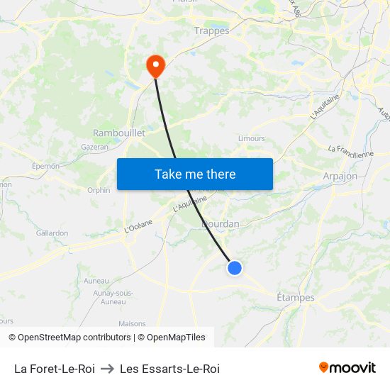 La Foret-Le-Roi to Les Essarts-Le-Roi map