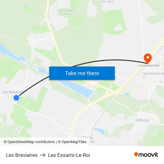 Les Breviaires to Les Essarts-Le-Roi map