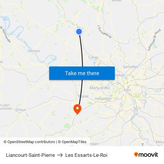 Liancourt-Saint-Pierre to Les Essarts-Le-Roi map