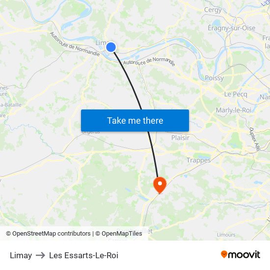 Limay to Les Essarts-Le-Roi map