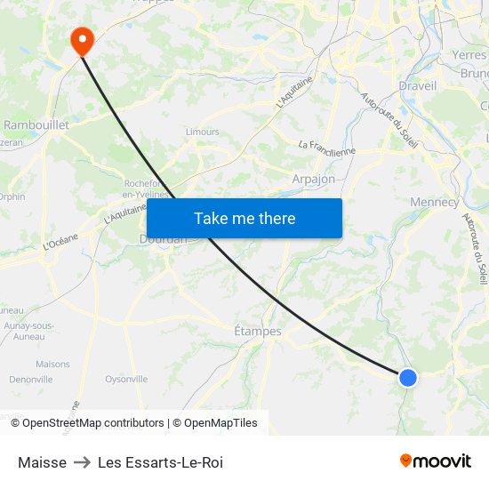 Maisse to Les Essarts-Le-Roi map