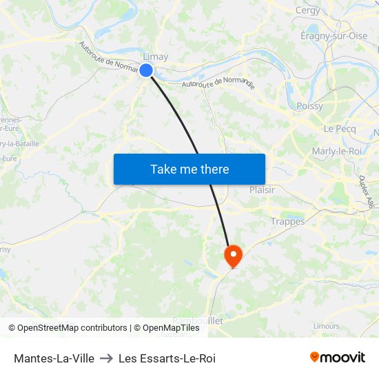 Mantes-La-Ville to Les Essarts-Le-Roi map