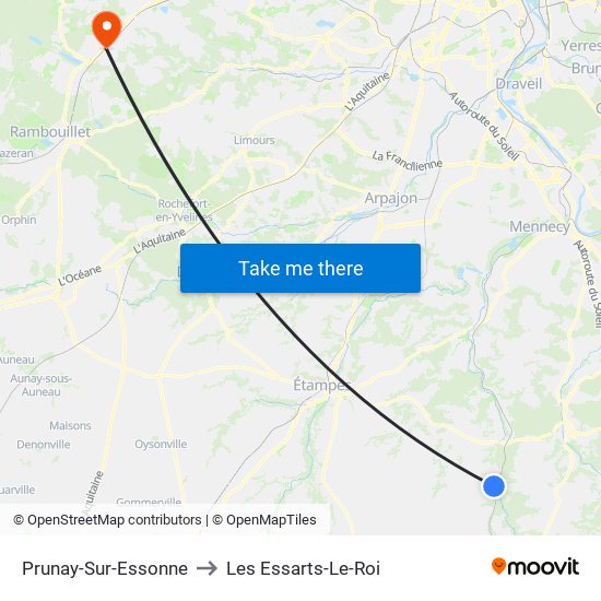 Prunay-Sur-Essonne to Les Essarts-Le-Roi map