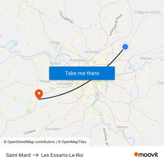 Saint-Mard to Les Essarts-Le-Roi map