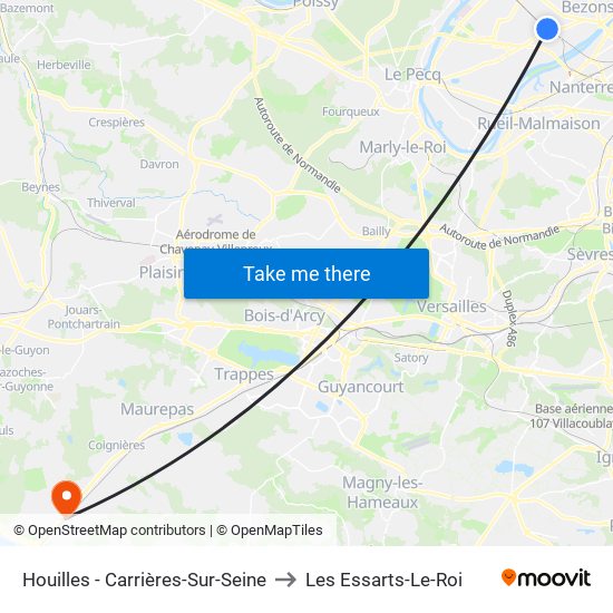 Houilles - Carrières-Sur-Seine to Les Essarts-Le-Roi map