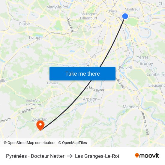 Pyrénées - Docteur Netter to Les Granges-Le-Roi map