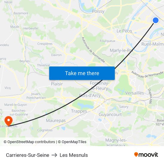 Carrieres-Sur-Seine to Les Mesnuls map