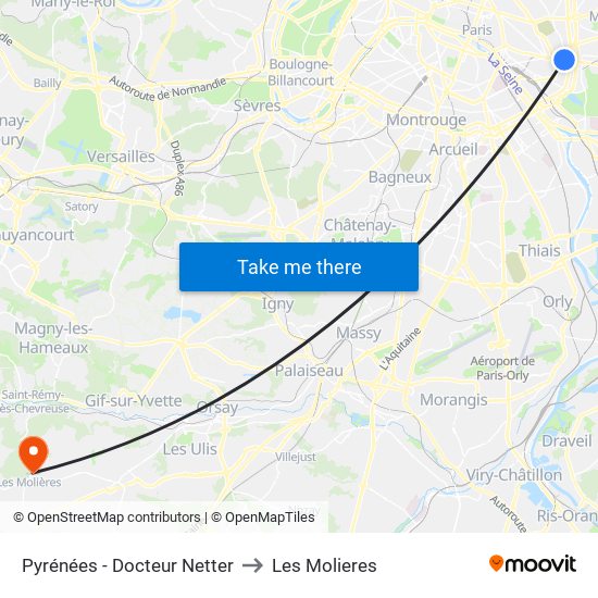 Pyrénées - Docteur Netter to Les Molieres map