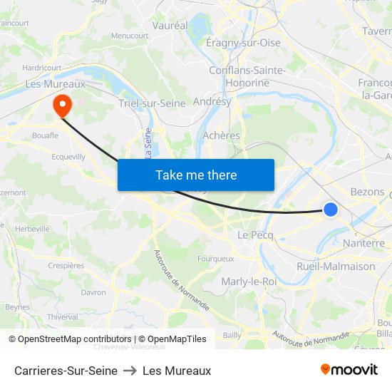 Carrieres-Sur-Seine to Les Mureaux map