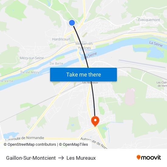 Gaillon-Sur-Montcient to Les Mureaux map