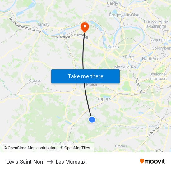 Levis-Saint-Nom to Les Mureaux map