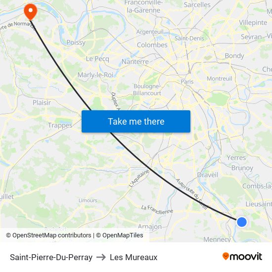 Saint-Pierre-Du-Perray to Les Mureaux map