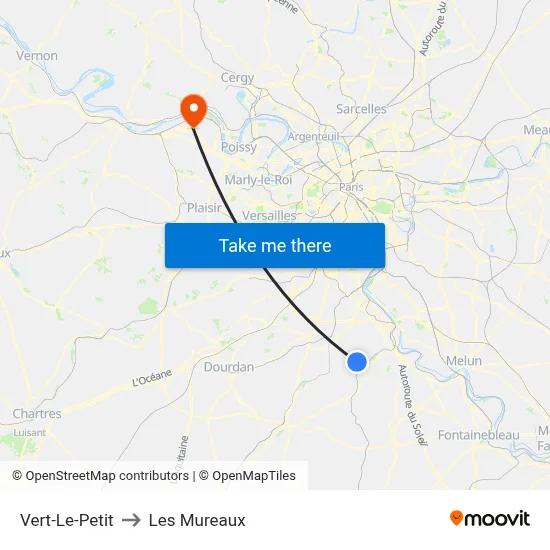 Vert-Le-Petit to Les Mureaux map
