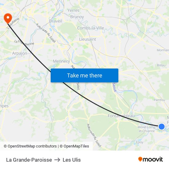 La Grande-Paroisse to Les Ulis map