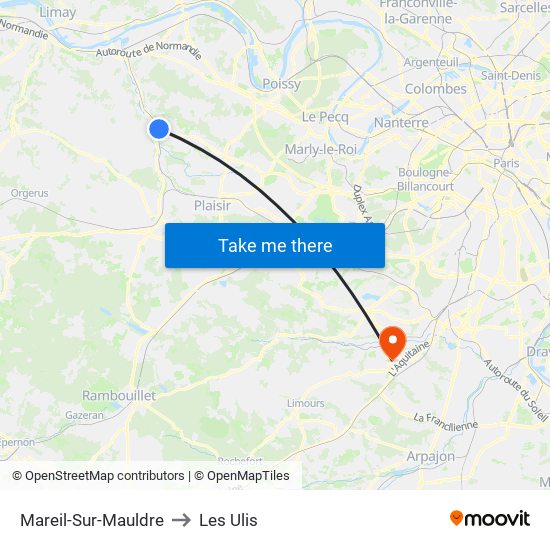 Mareil-Sur-Mauldre to Les Ulis map