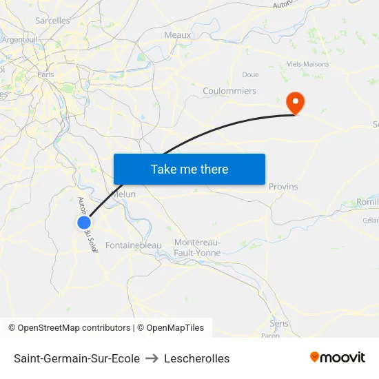 Saint-Germain-Sur-Ecole to Lescherolles map