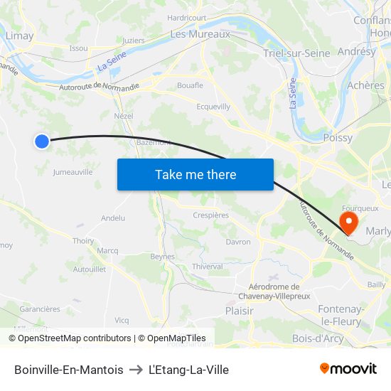 Boinville-En-Mantois to L'Etang-La-Ville map