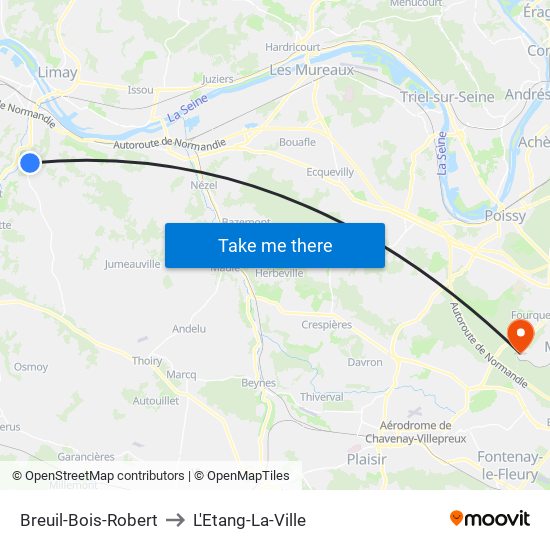 Breuil-Bois-Robert to L'Etang-La-Ville map