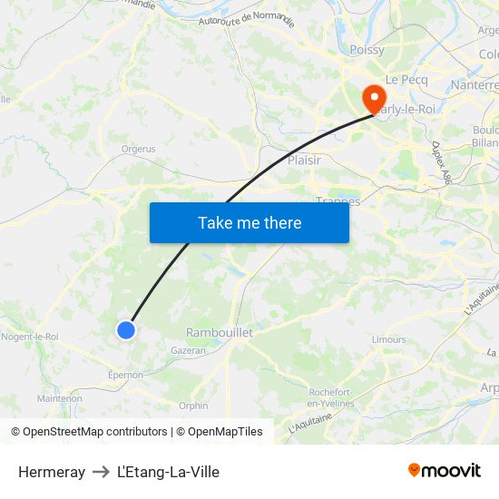 Hermeray to L'Etang-La-Ville map