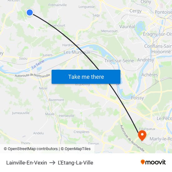 Lainville-En-Vexin to L'Etang-La-Ville map
