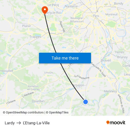 Lardy to L'Etang-La-Ville map
