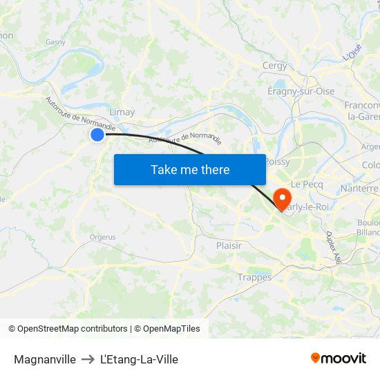 Magnanville to L'Etang-La-Ville map