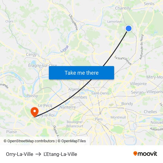 Orry-La-Ville to L'Etang-La-Ville map