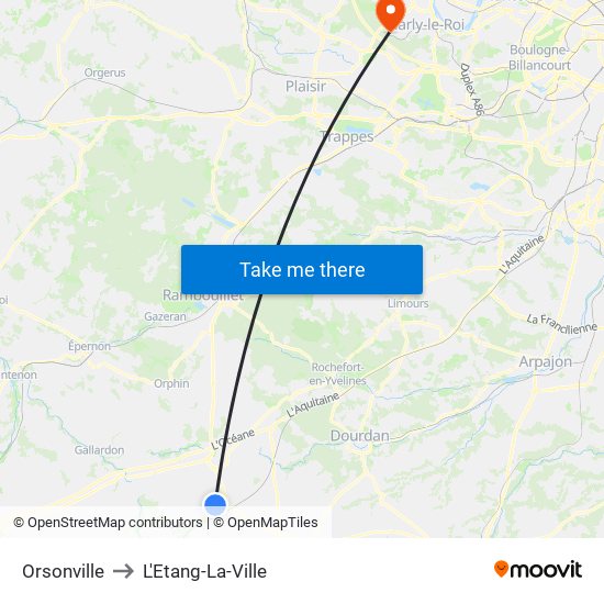 Orsonville to L'Etang-La-Ville map