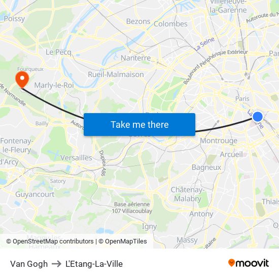 Van Gogh to L'Etang-La-Ville map