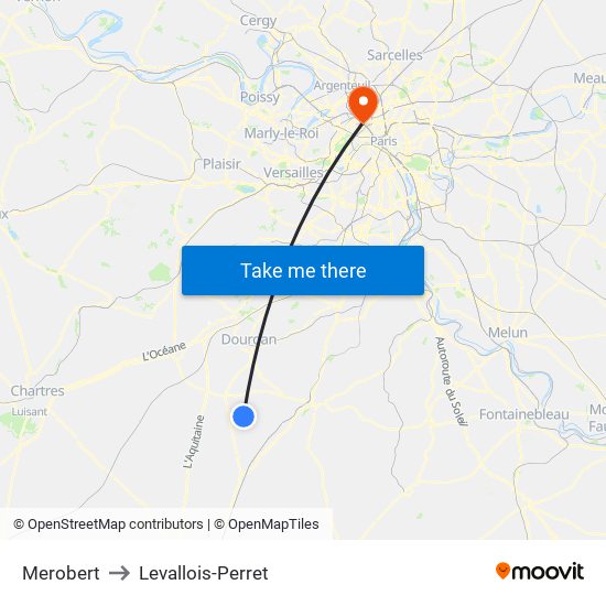 Merobert to Levallois-Perret map