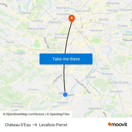 Château D'Eau to Levallois-Perret map
