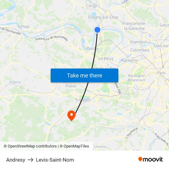 Andresy to Levis-Saint-Nom map