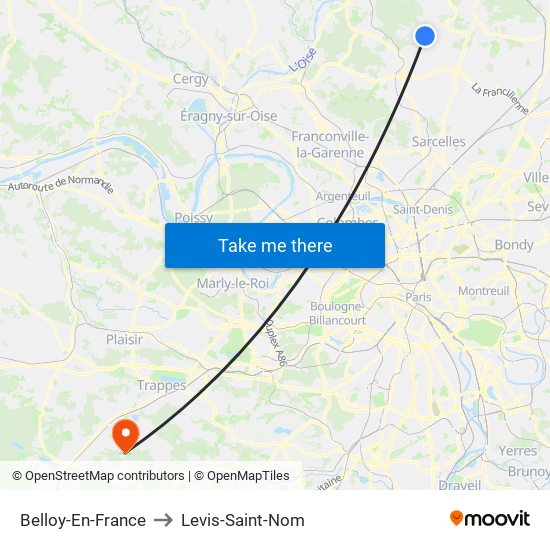 Belloy-En-France to Levis-Saint-Nom map