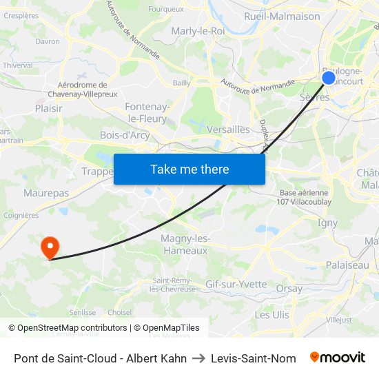 Pont de Saint-Cloud - Albert Kahn to Levis-Saint-Nom map
