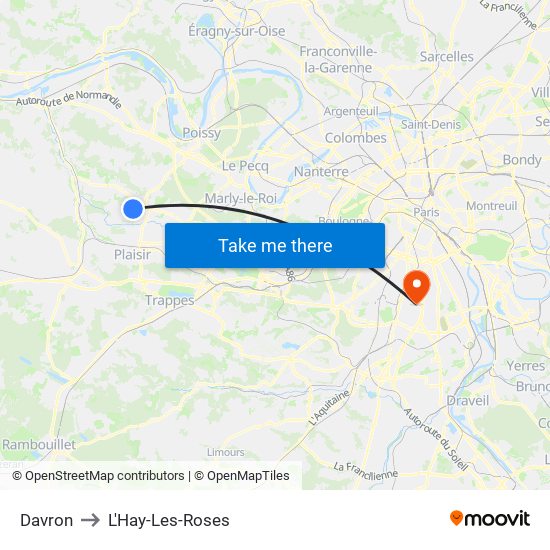 Davron to L'Hay-Les-Roses map