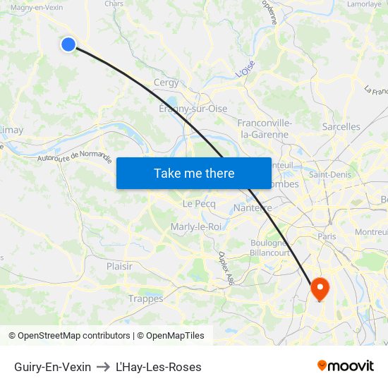 Guiry-En-Vexin to L'Hay-Les-Roses map
