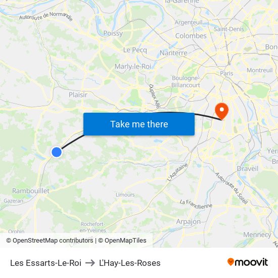 Les Essarts-Le-Roi to L'Hay-Les-Roses map