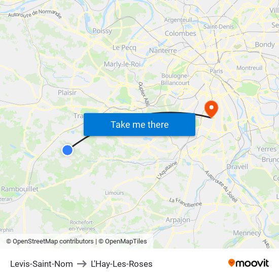 Levis-Saint-Nom to L'Hay-Les-Roses map