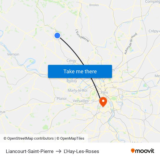 Liancourt-Saint-Pierre to L'Hay-Les-Roses map