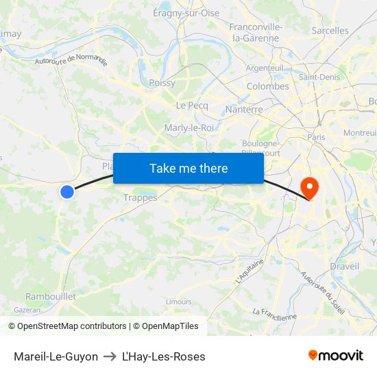 Mareil-Le-Guyon to L'Hay-Les-Roses map