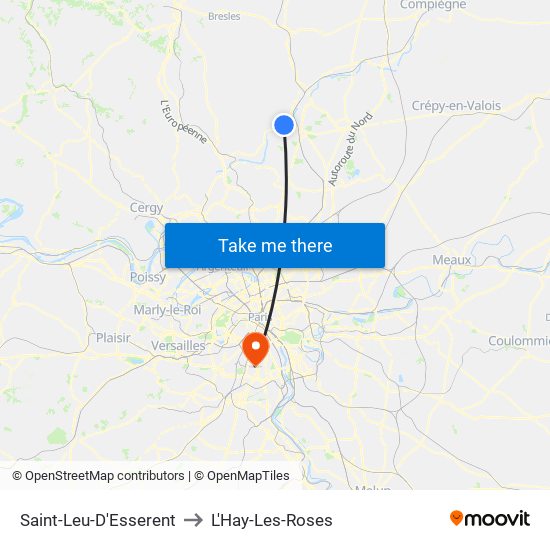 Saint-Leu-D'Esserent to L'Hay-Les-Roses map