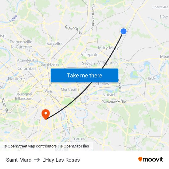 Saint-Mard to L'Hay-Les-Roses map