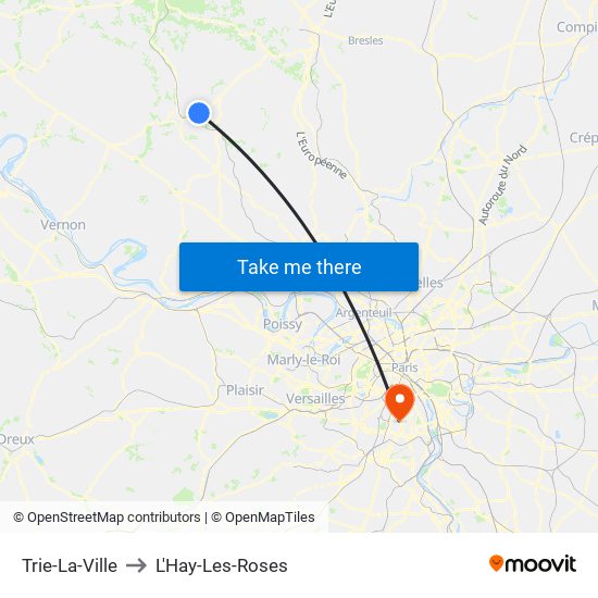 Trie-La-Ville to L'Hay-Les-Roses map